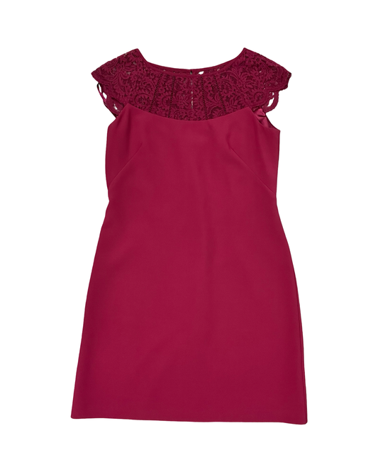 Dress Casual Midi By White House Black Market In Maroon, Size:S