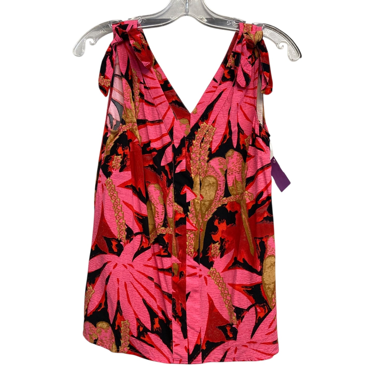 Top Sleeveless By J. Crew In Black & Pink, Size:Xxs