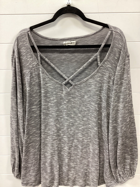 Top Ls By Maurices In Grey, Size:4X