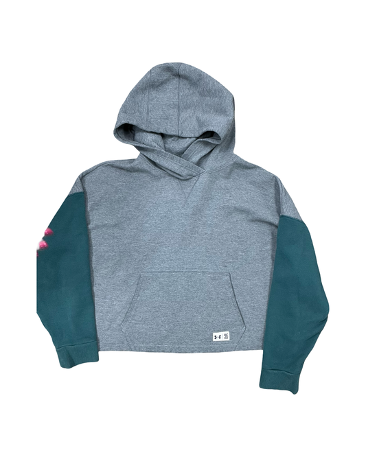 Athletic Sweatshirt Hoodie By Under Armour In Grey, Size:M