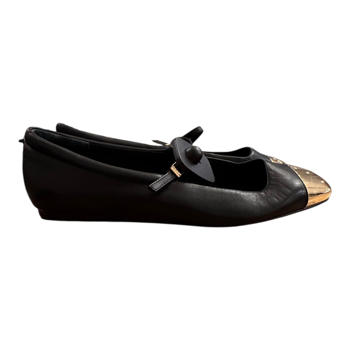 Shoes Flats By Dolce Vita In Black & Gold, Size:8.5