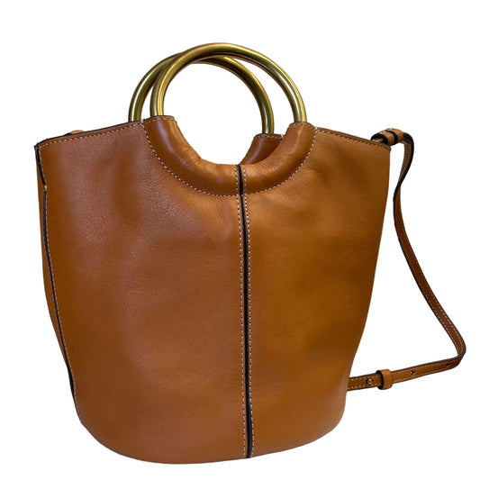 Crossbody Leather By J. Crew In Brown, Size:Medium