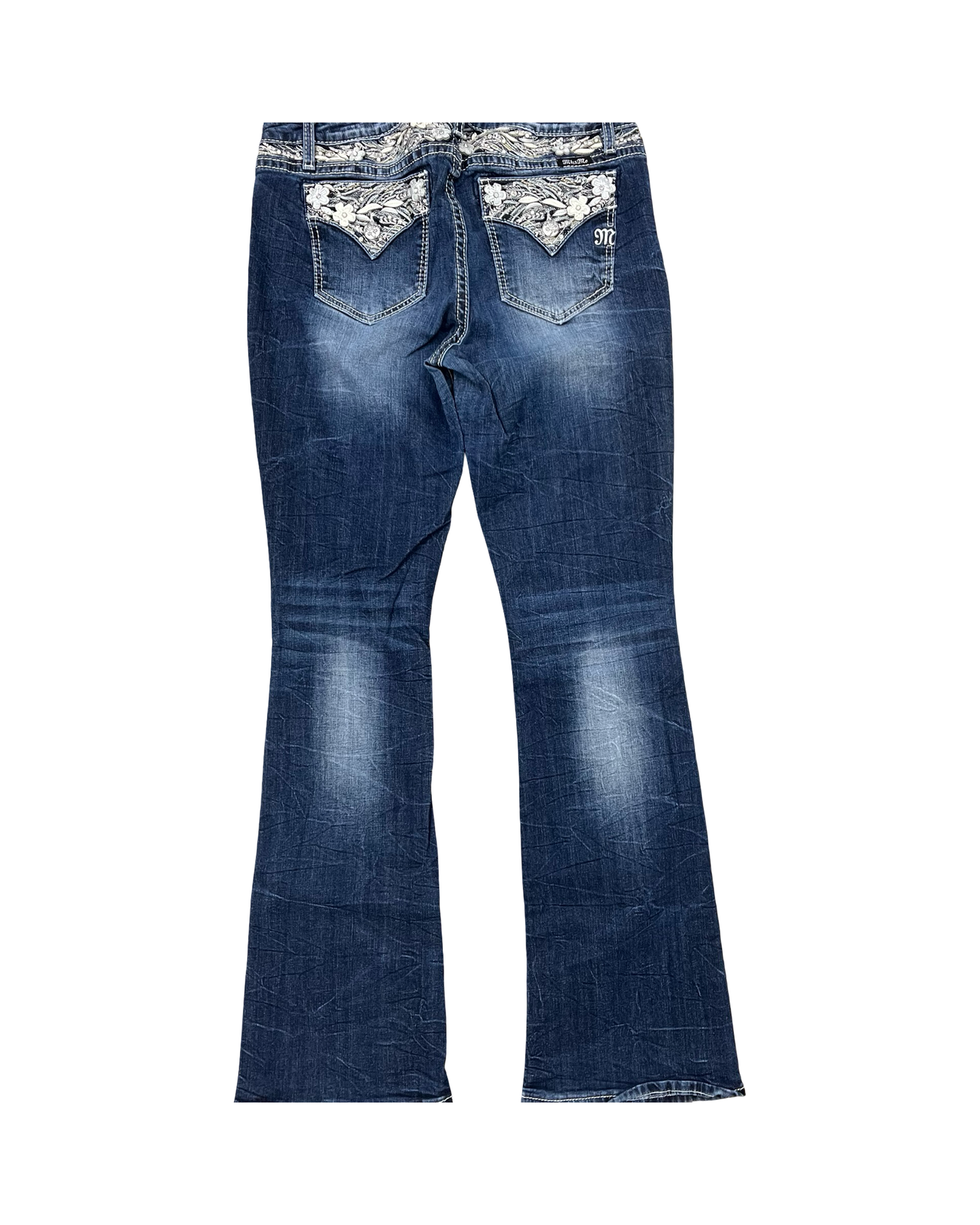 Jeans Boot Cut By Miss Me In Blue Denim, Size:16