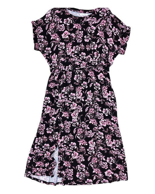 Dress Casual Midi By Maurices In Black & Pink, Size:M