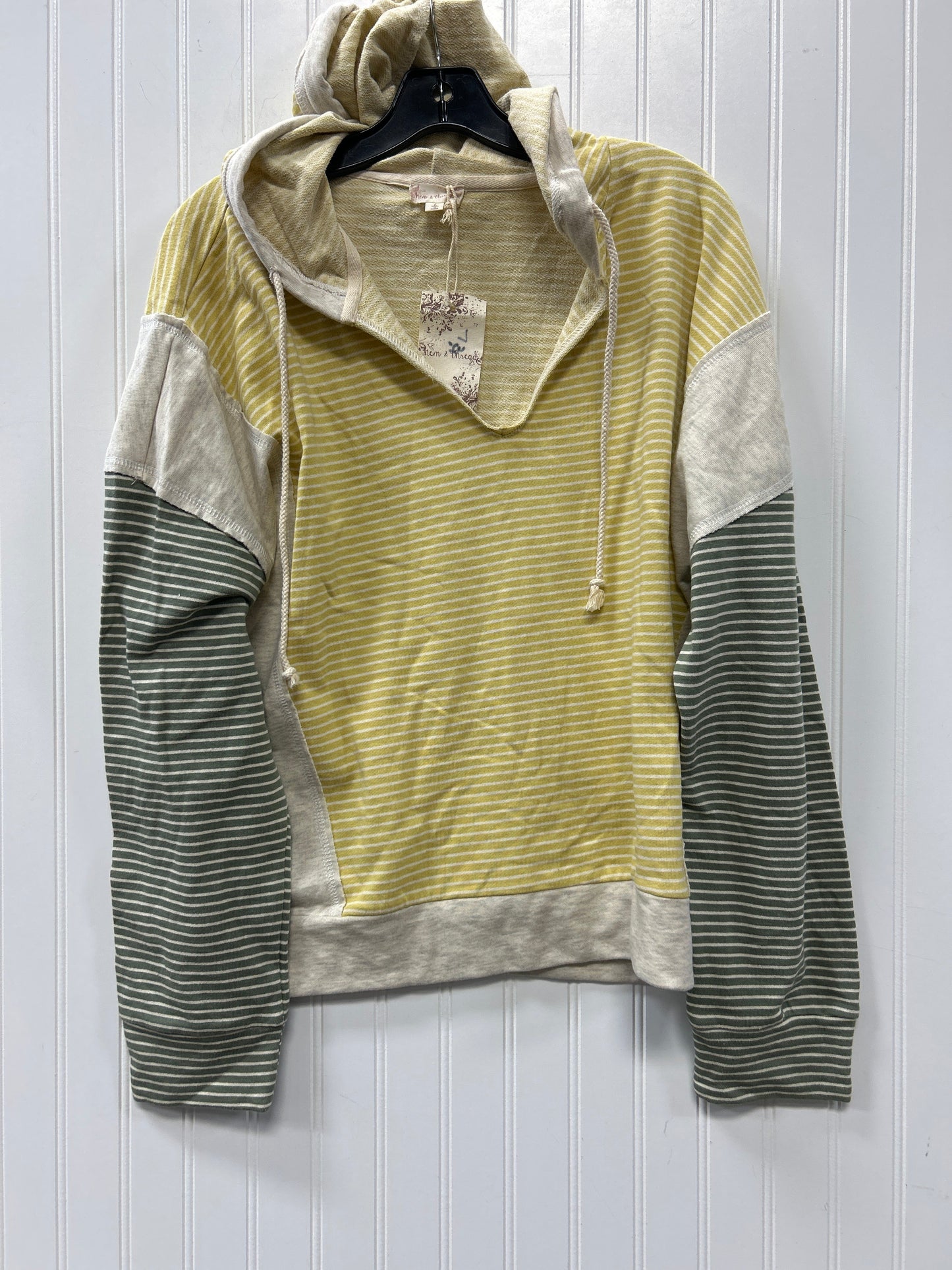 Sweatshirt Hoodie By Hem & Thread In Yellow, Size:L