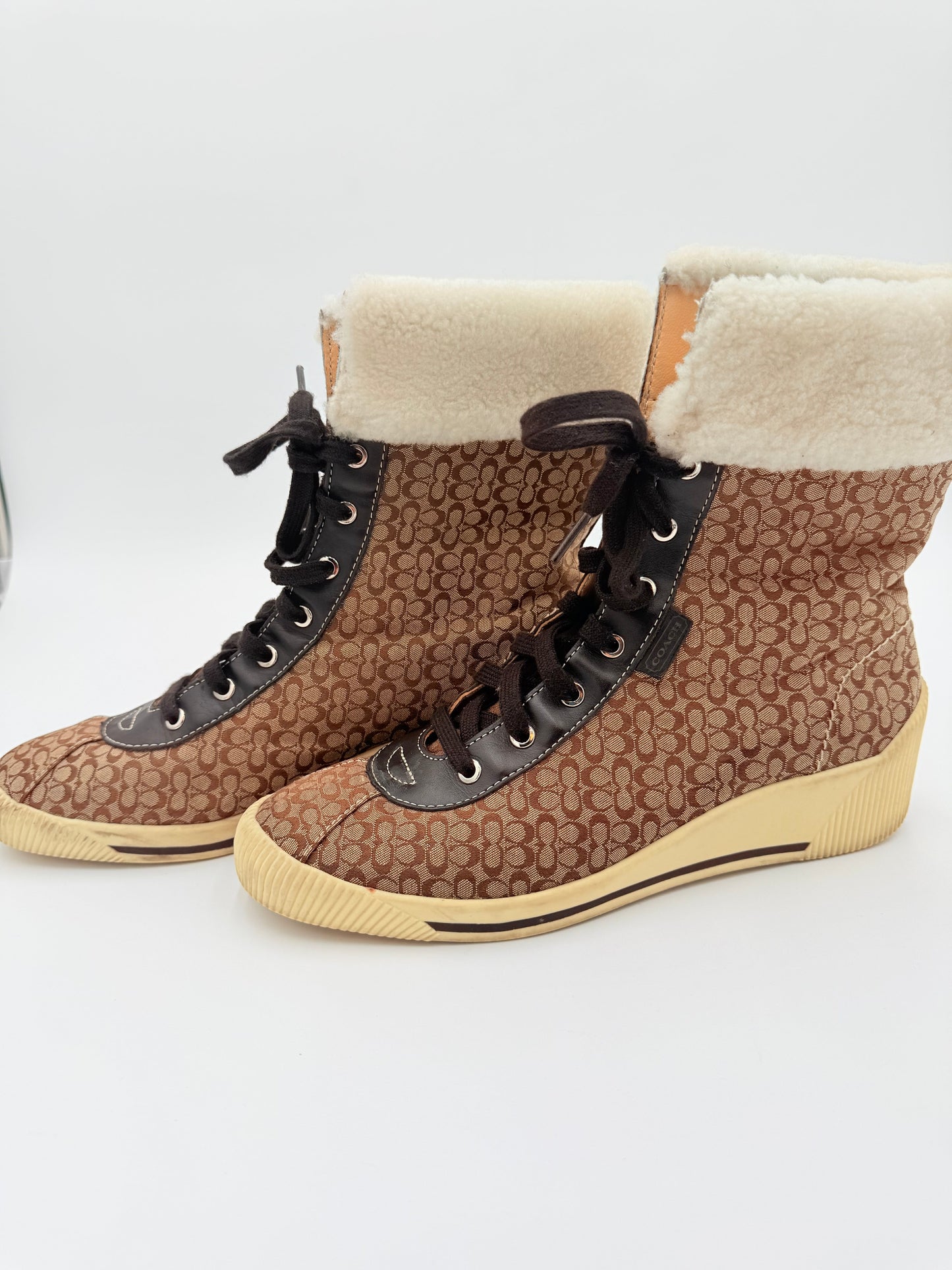 Boots Designer By Coach In Multi, Size:9.5