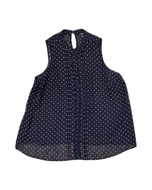 Top Sleeveless By Torrid In Black & Pink, Size:Xl