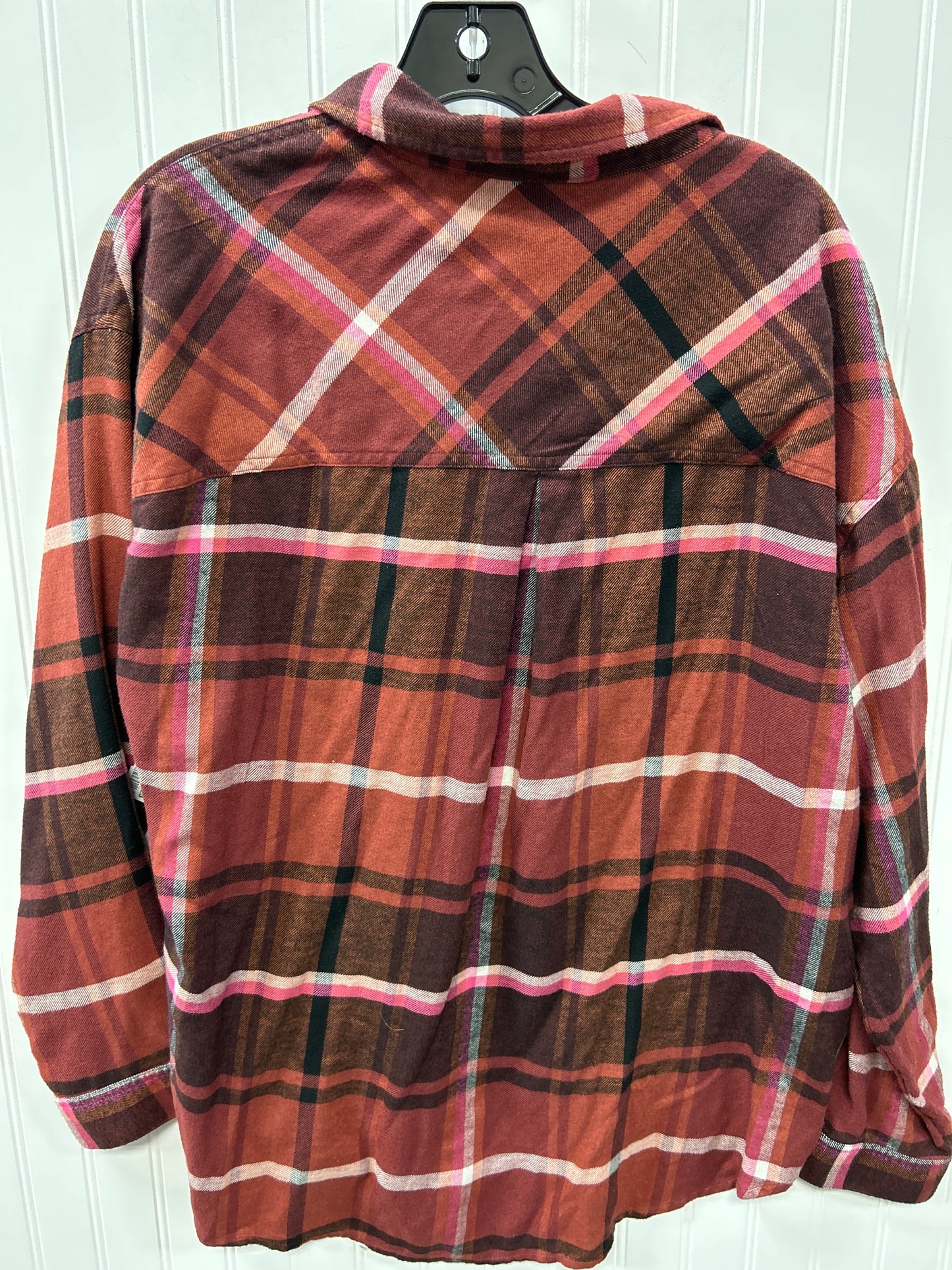 Blouse Ls By Maurices In Red, Size:Xl