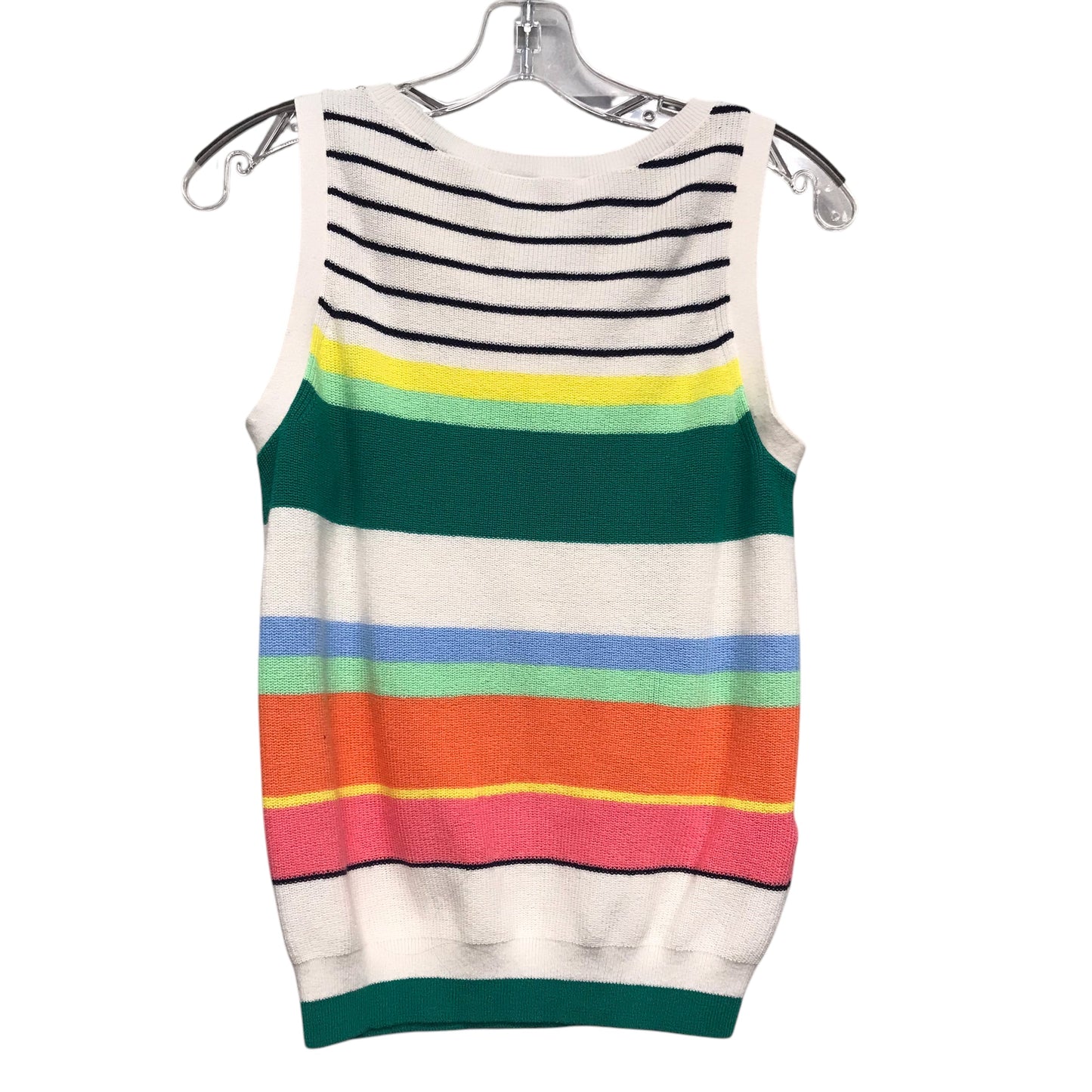 Top Sleeveless By Loft In Striped Pattern, Size:M