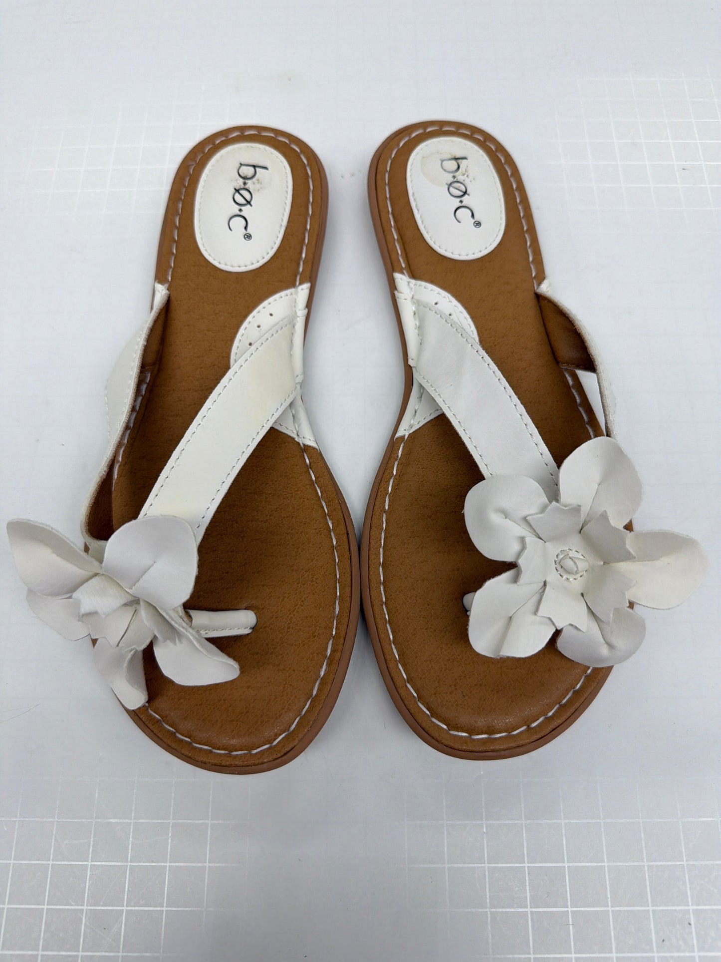 Sandals Flats By Boc In White, Size:7