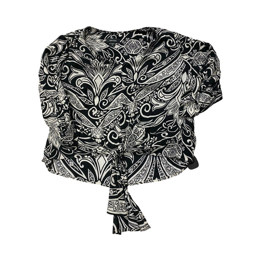 Top Ls By Karen Kane In Black & White, Size:1X