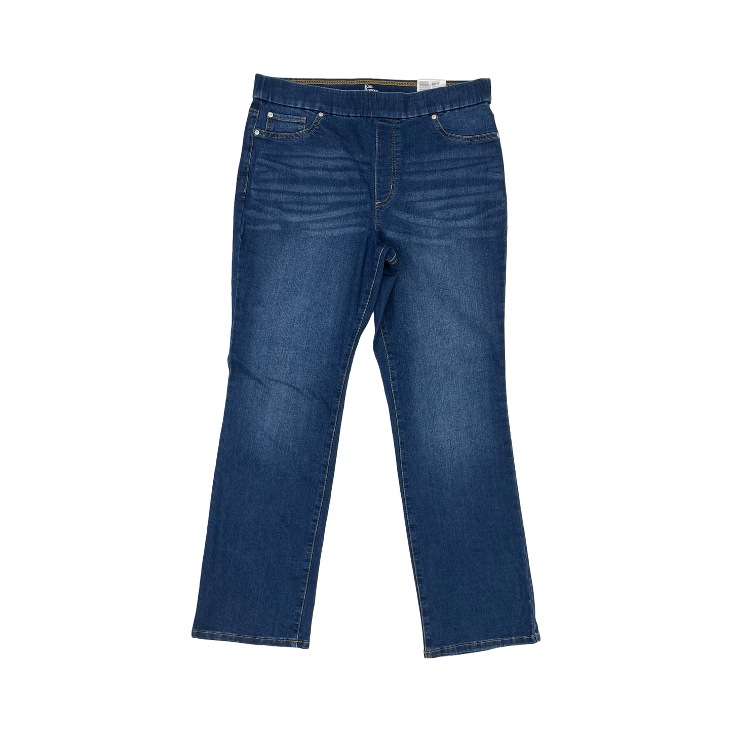 Jeans Straight By Kim Rogers In Blue Denim, Size:14