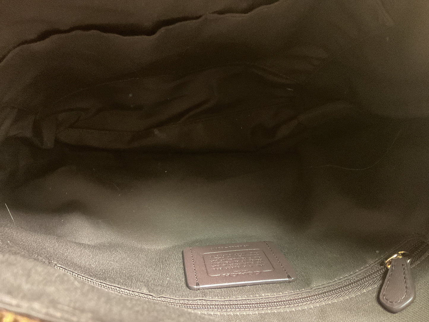Handbag Designer By Coach In Brown & Gold, Size:Medium