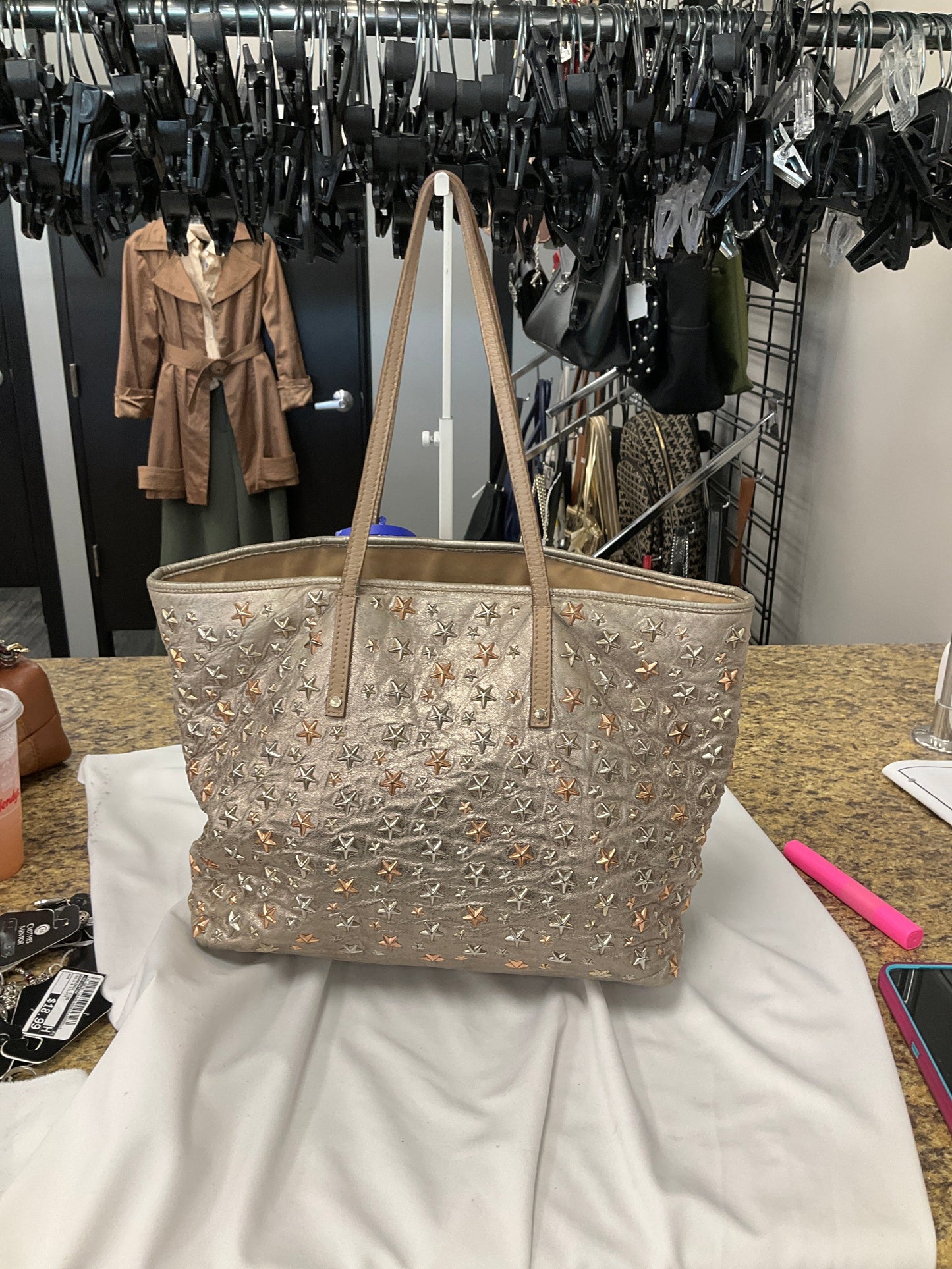 Handbag Luxury Designer By Jimmy Choo, Size: Large