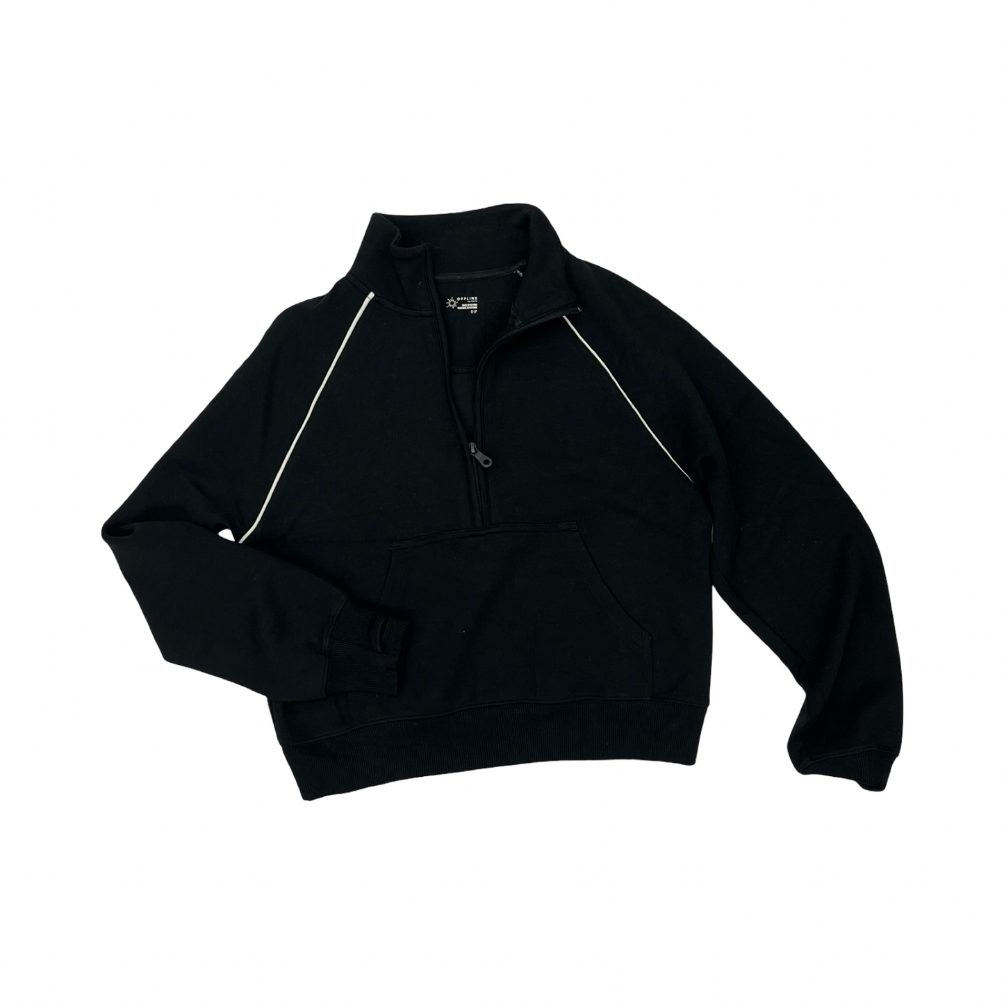 Athletic Sweatshirt Collar By Aerie In Black, Size:S