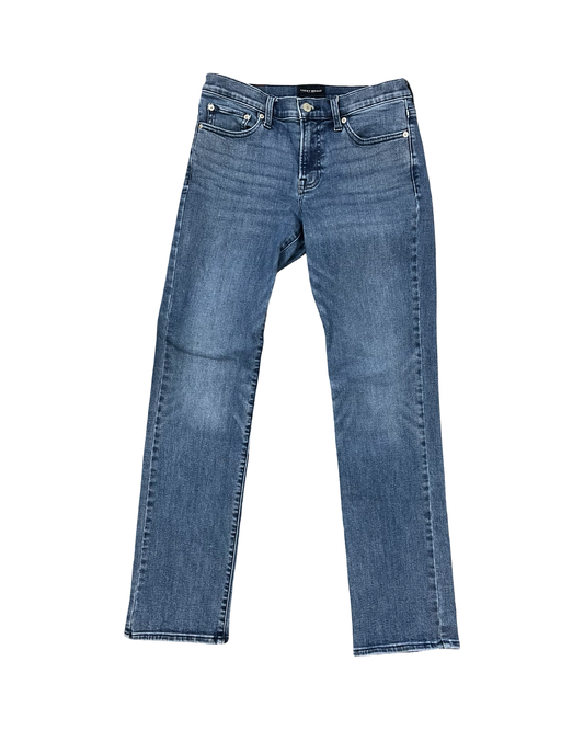 Jeans Straight By Lucky Brand In Blue Denim, Size:8