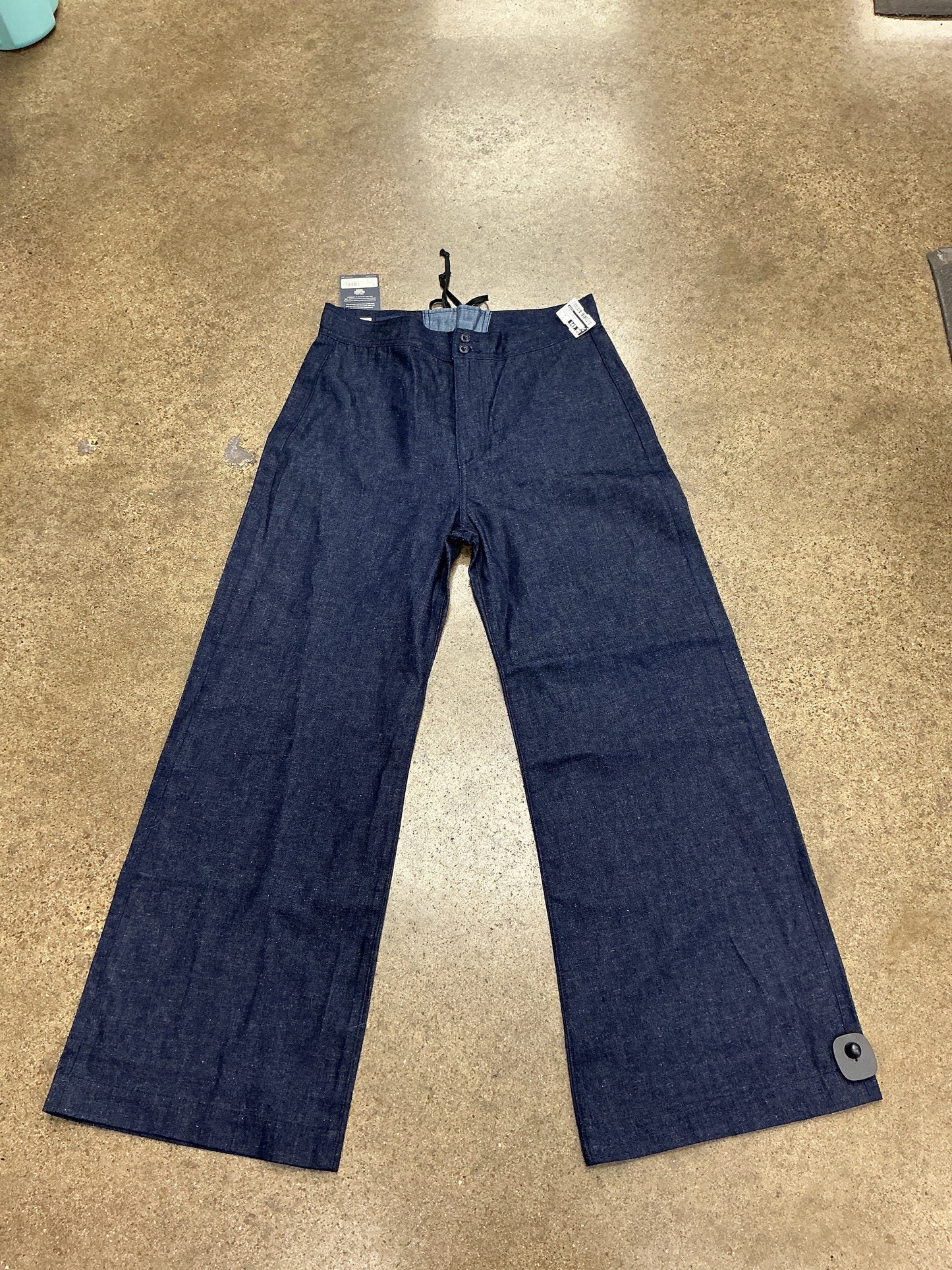 Jeans Wide Leg By Levis In Blue Denim, Size:14