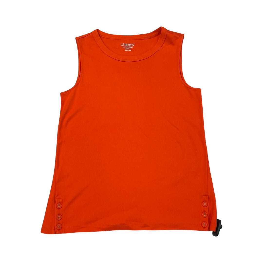 Top Sleeveless By Chicos In Orange, Size:M