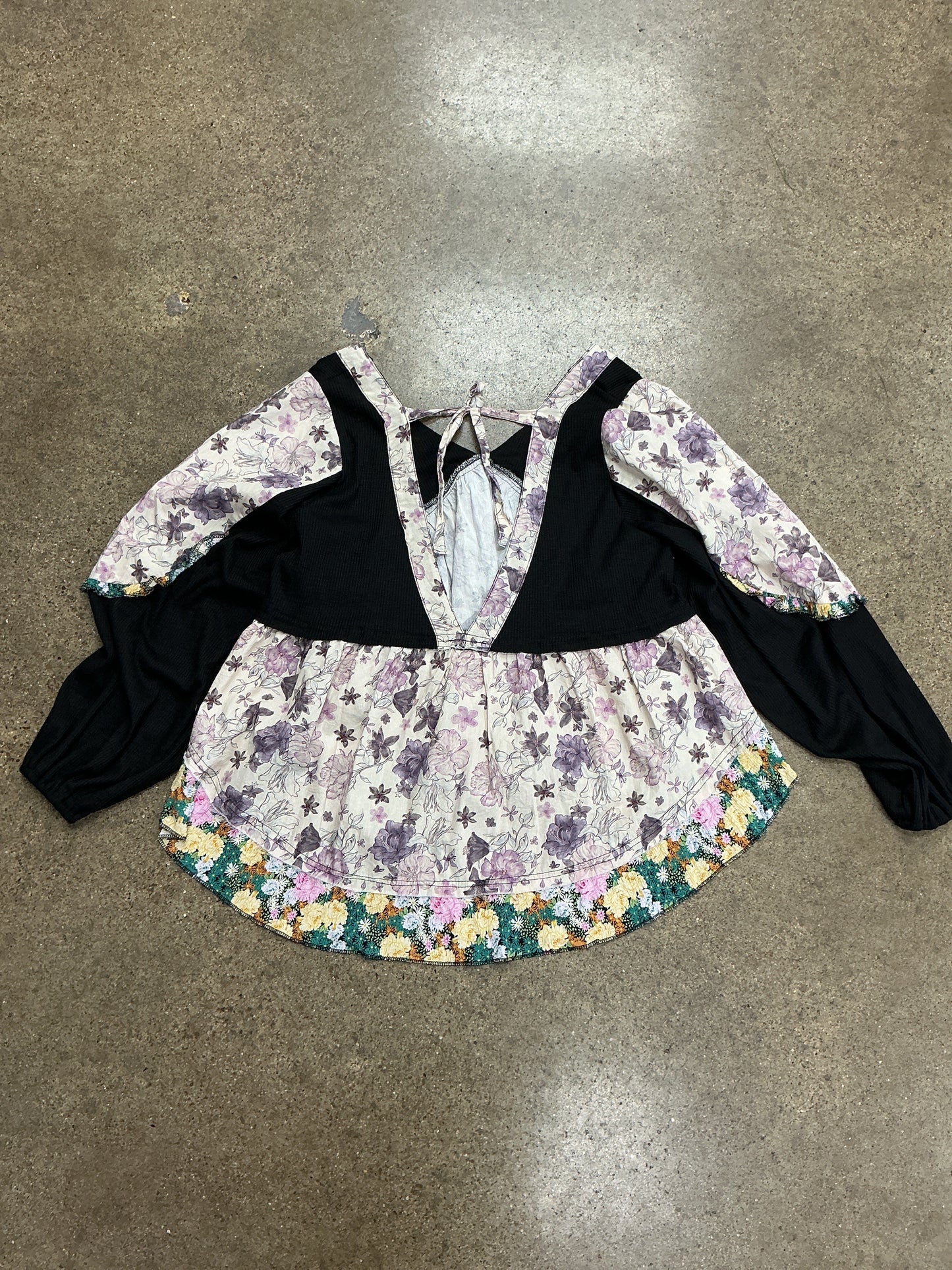 Top Ls By Pol In Black & Cream, Size:M