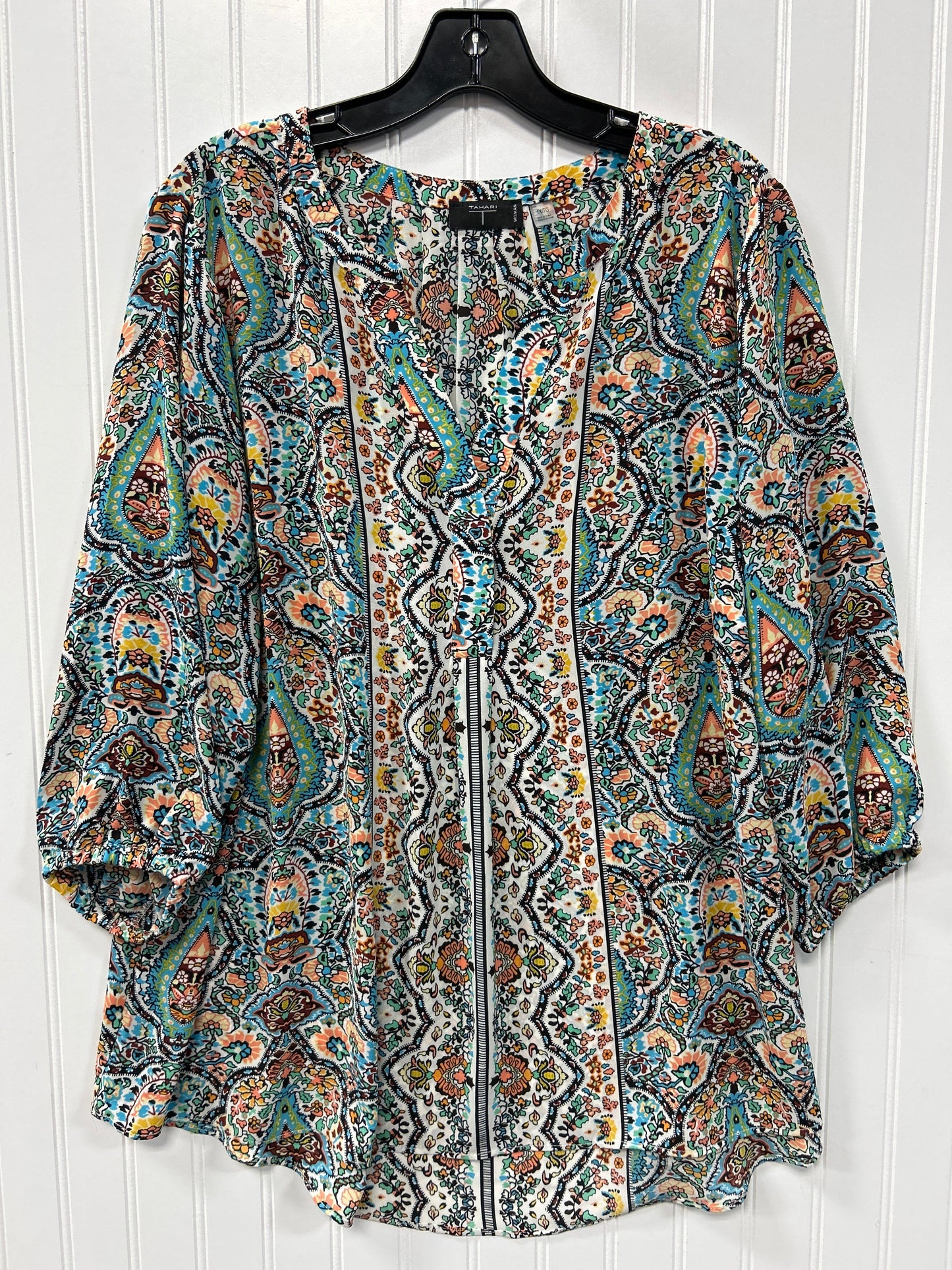 Top Ls By Tahari In Multi, Size:1X