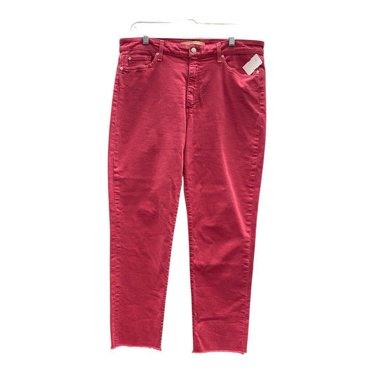 Jeans Cropped By Joes Jeans In Red, Size:14