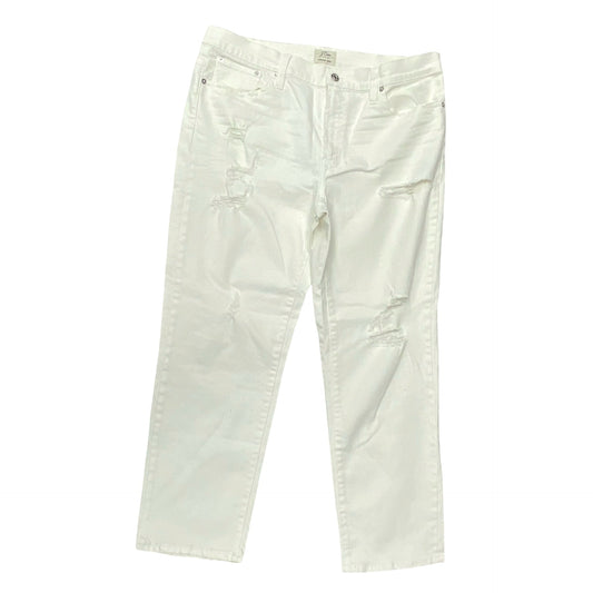 Jeans Cropped By J. Crew In White, Size:14