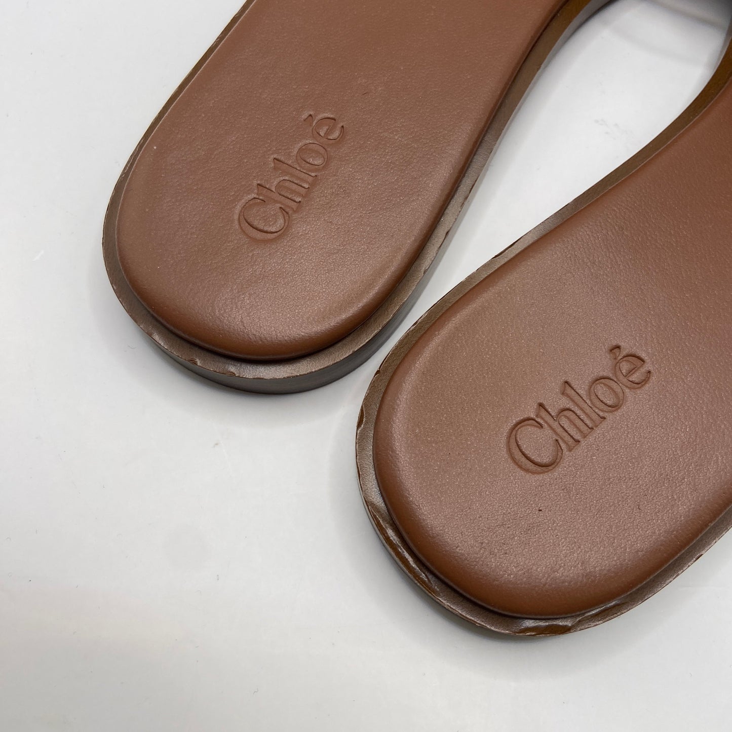 Sandals Luxury Designer By Chloe In Brown, Size: 7