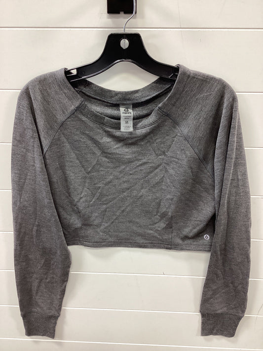 Athletic Top Ls Crewneck By Mono B In Grey, Size:M