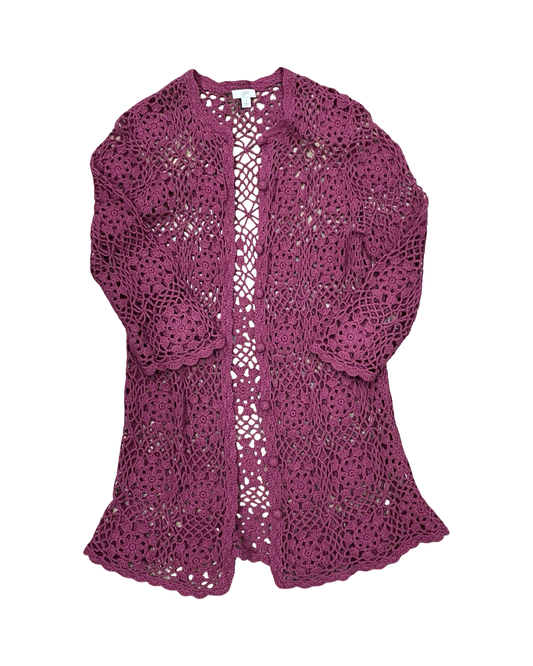 Cardigan By J. Jill In Purple, Size:S