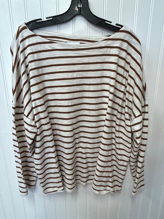 Top Ls By J. Jill In Cream & Tan, Size:2X