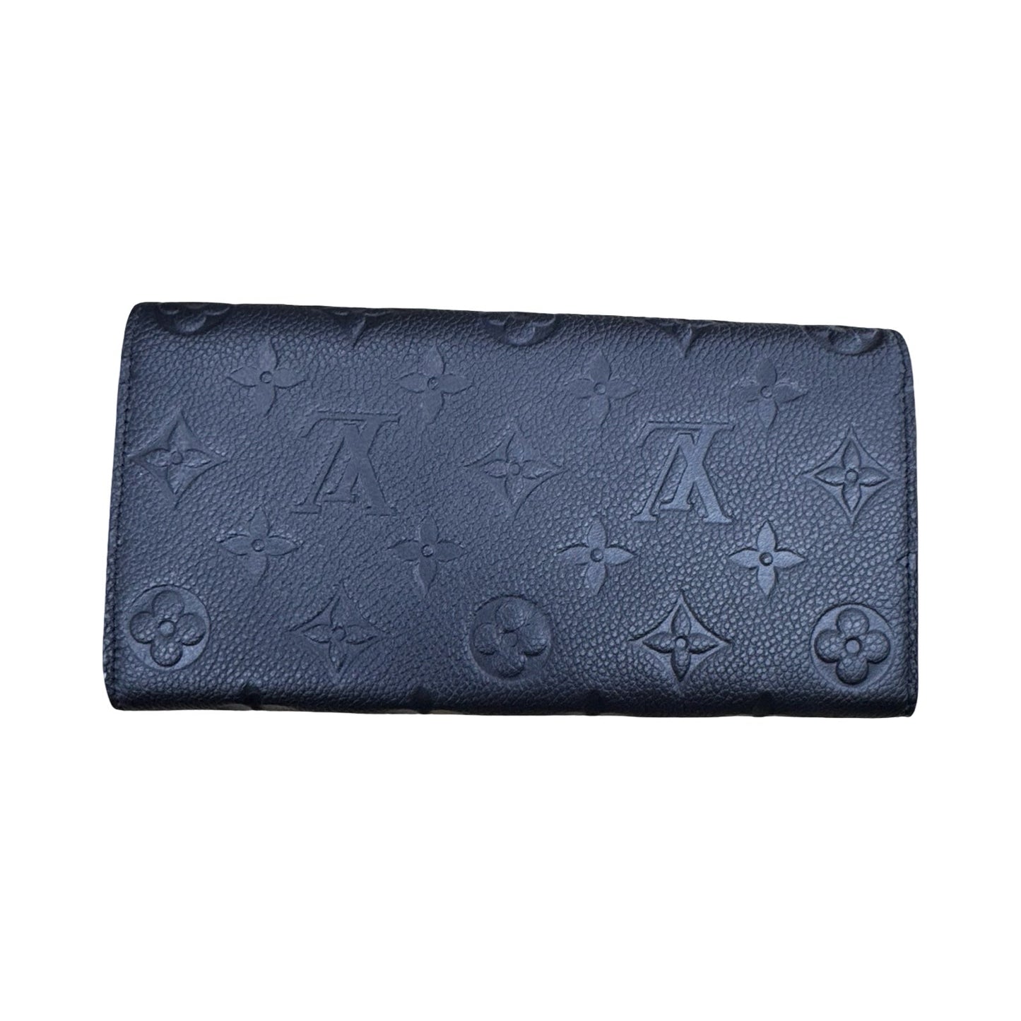 Wallet Emilie Luxury Designer By Louis Vuitton In Black & Gold, Size:Large