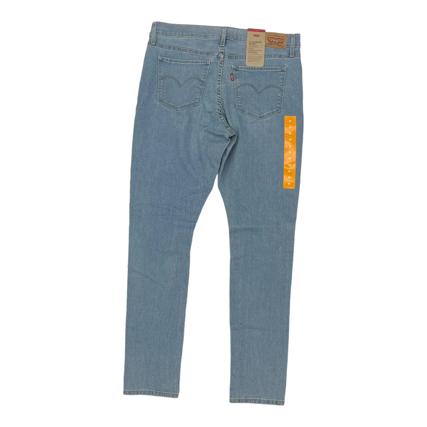 Jeans Skinny By Levis In Blue Denim, Size:12