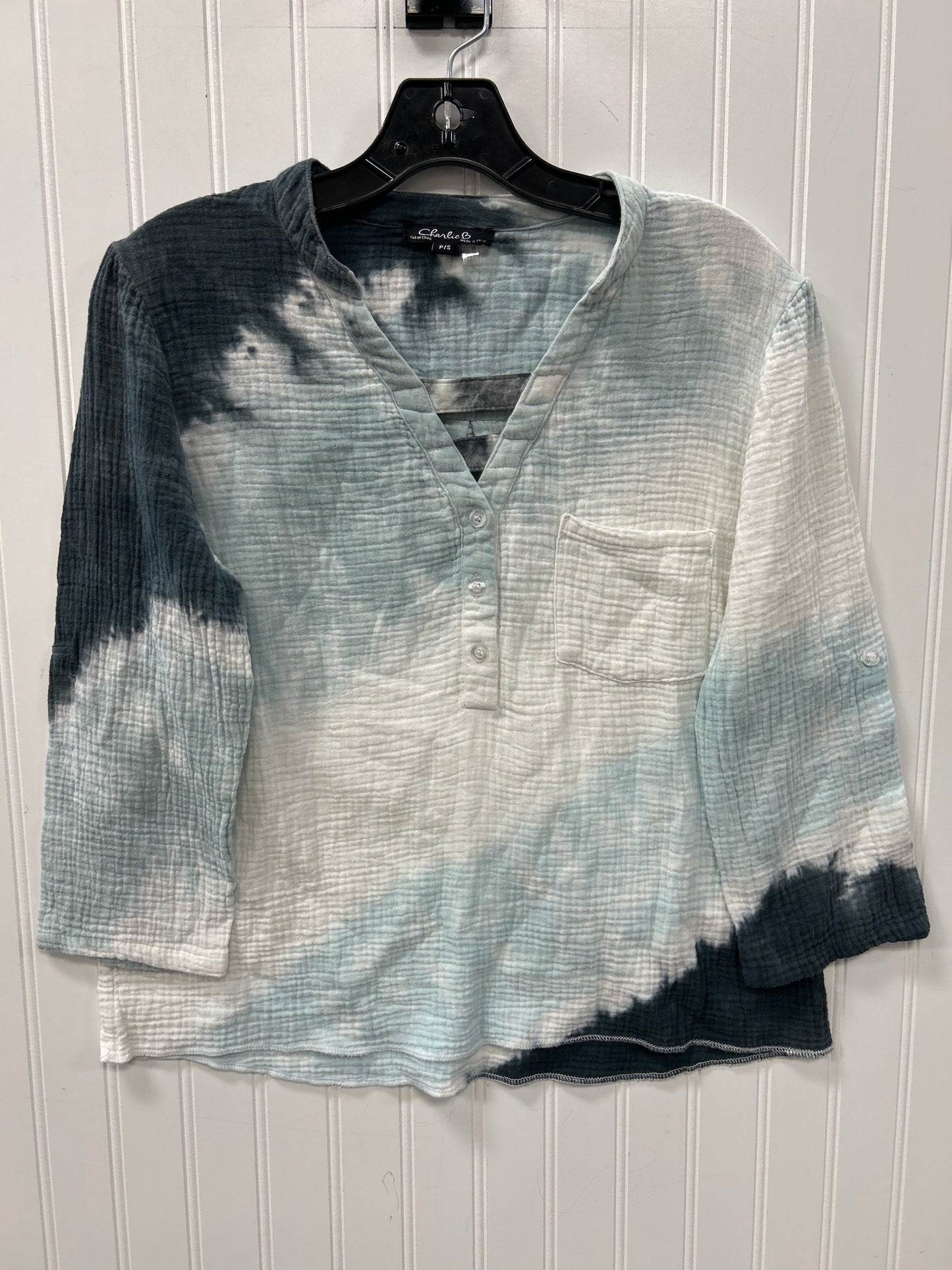 Top Ls By Charlie B In Blue & White, Size:S