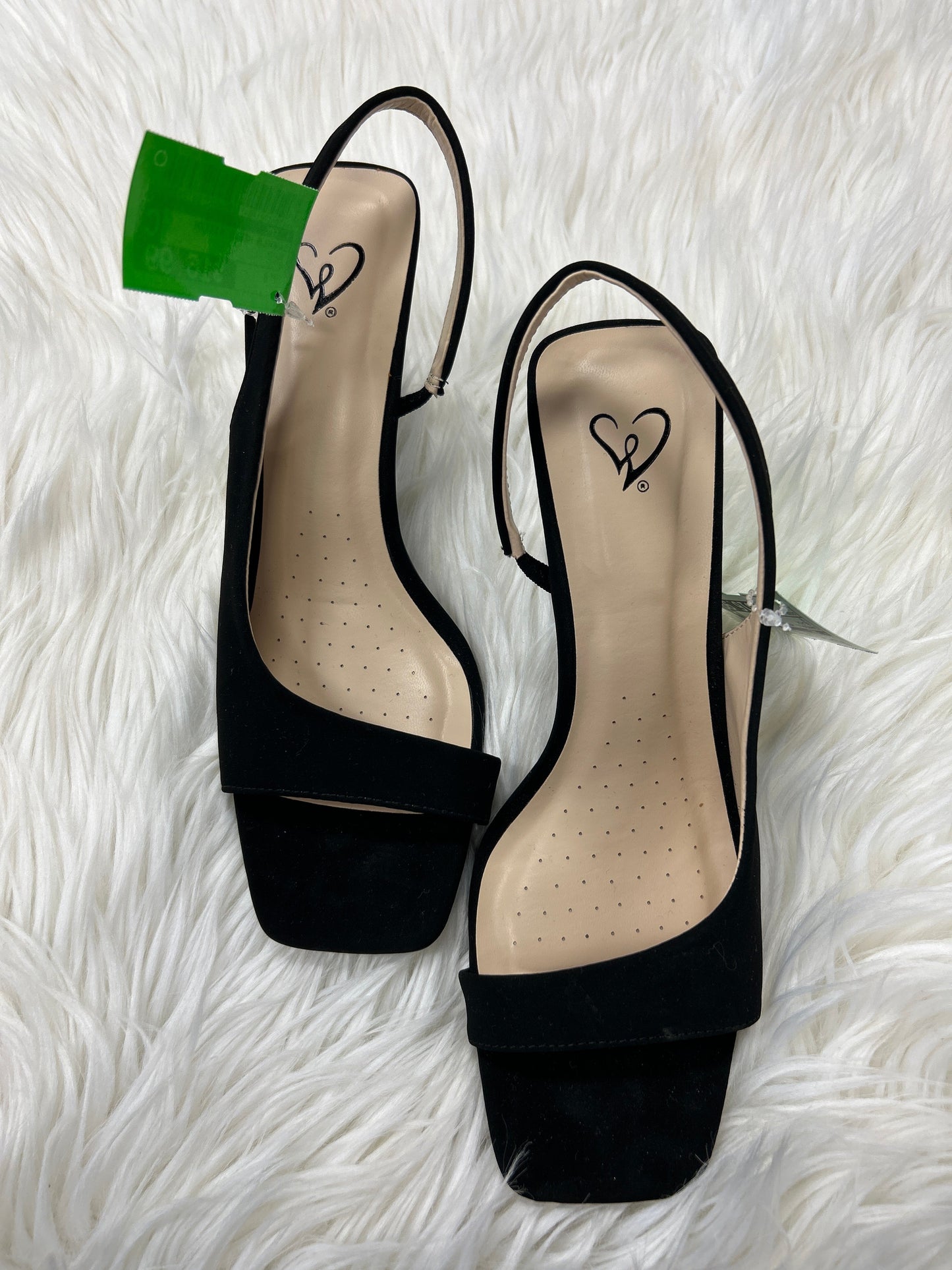 Sandals Heels Kitten By Cmc In Black, Size:8
