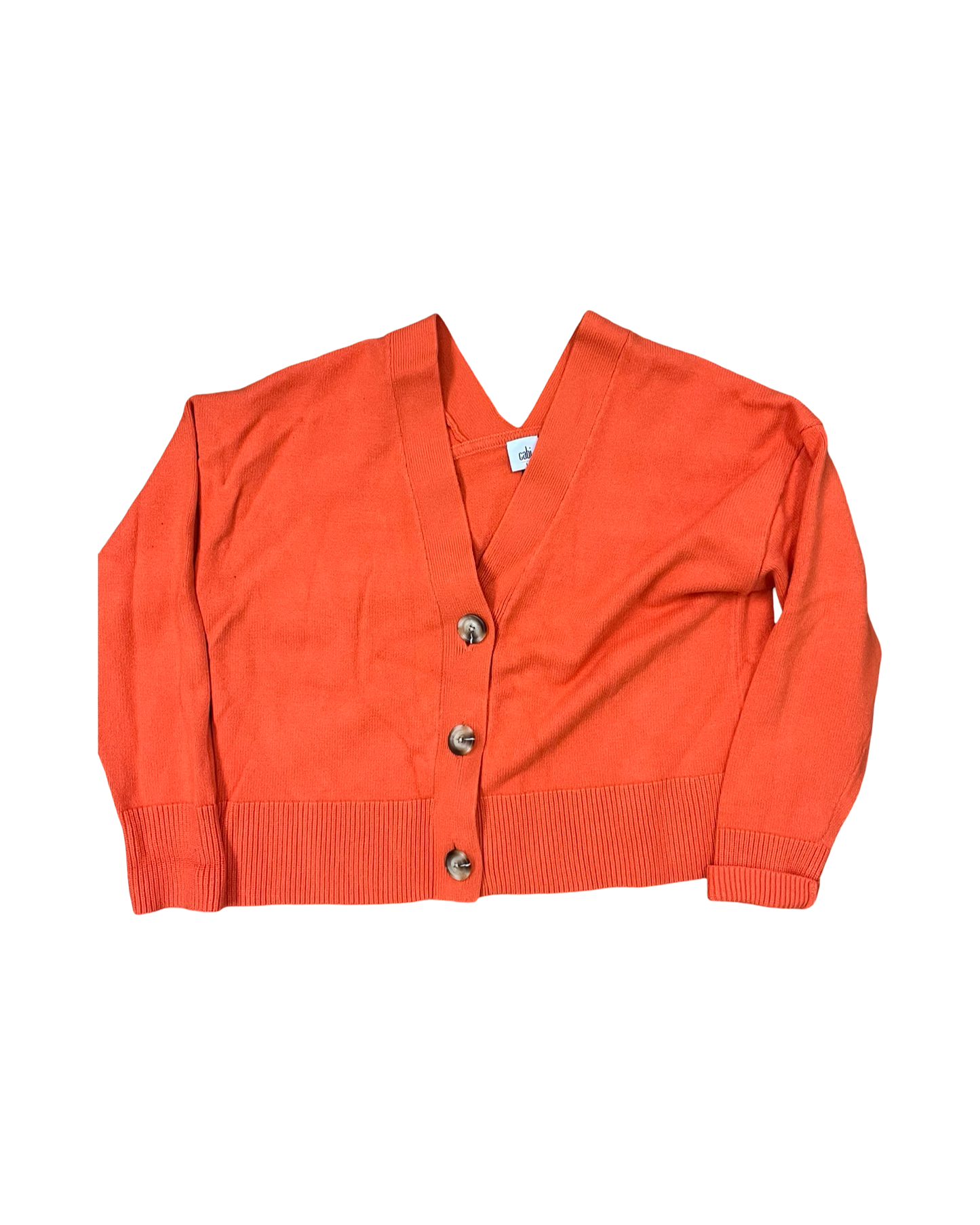 Sweater Cardigan By Cabi In Orange, Size:L