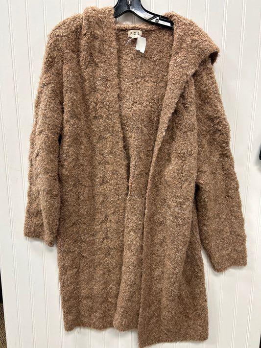 Sweater Cardigan By Pol In Brown, Size:L