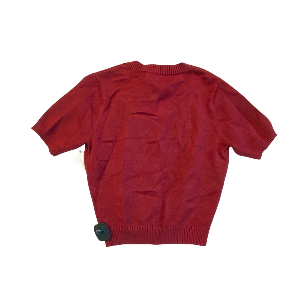 Sweater Ss By Moon And Madison In Maroon, Size:Xs