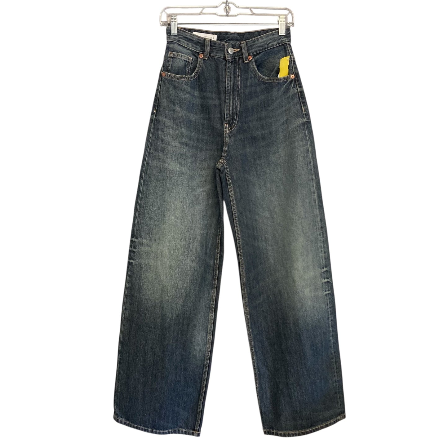 Jeans Wide Leg By Zara In Blue Denim, Size:2