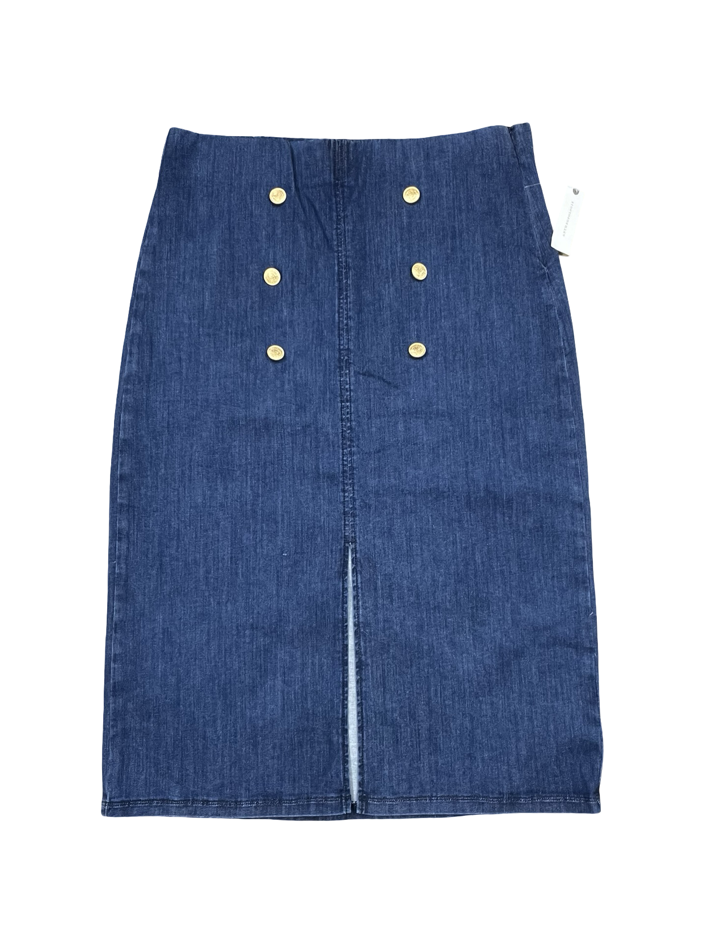 Skirt Midi By Maeve In Blue Denim, Size:L