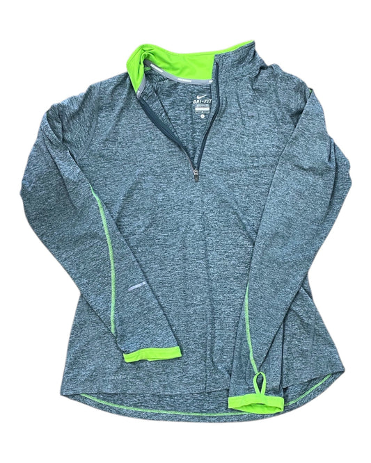 Athletic Top Ls Crewneck By Nike In Green, Size:L