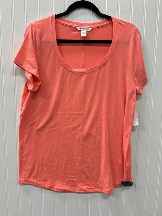 Athletic Top Ss By Athleta In Pink, Size:M