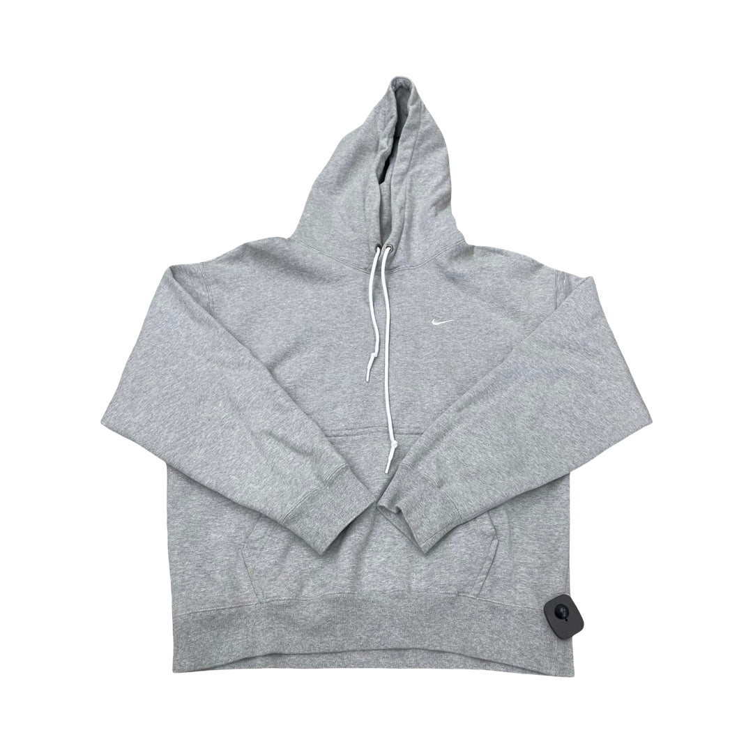 Athletic Sweatshirt Hoodie By Nike In Grey, Size:M