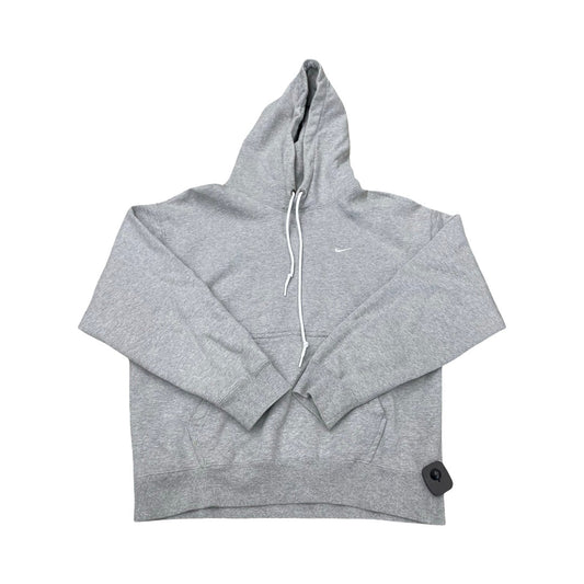 Athletic Sweatshirt Hoodie By Nike In Grey, Size:M