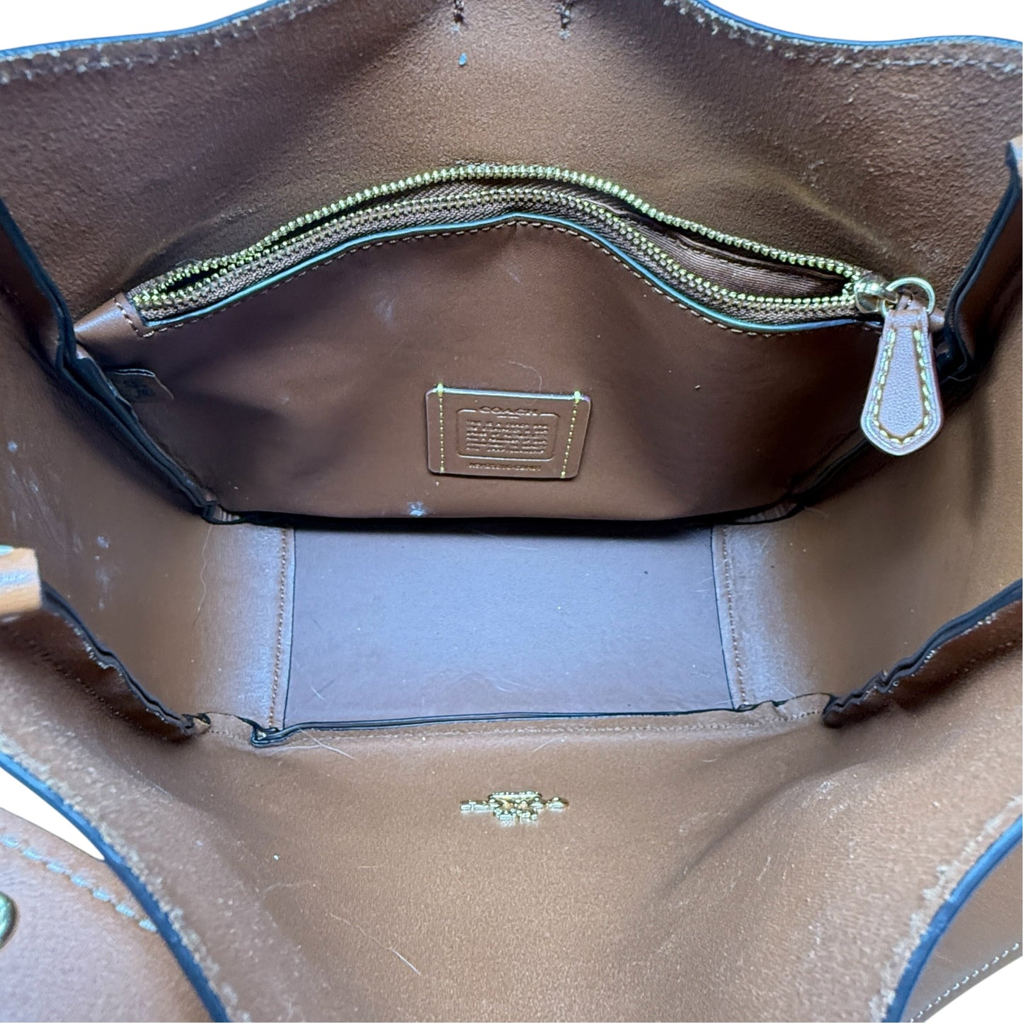 Hadley Smooth Leather Crossbody Bag Designer By Coach, Size: Medium