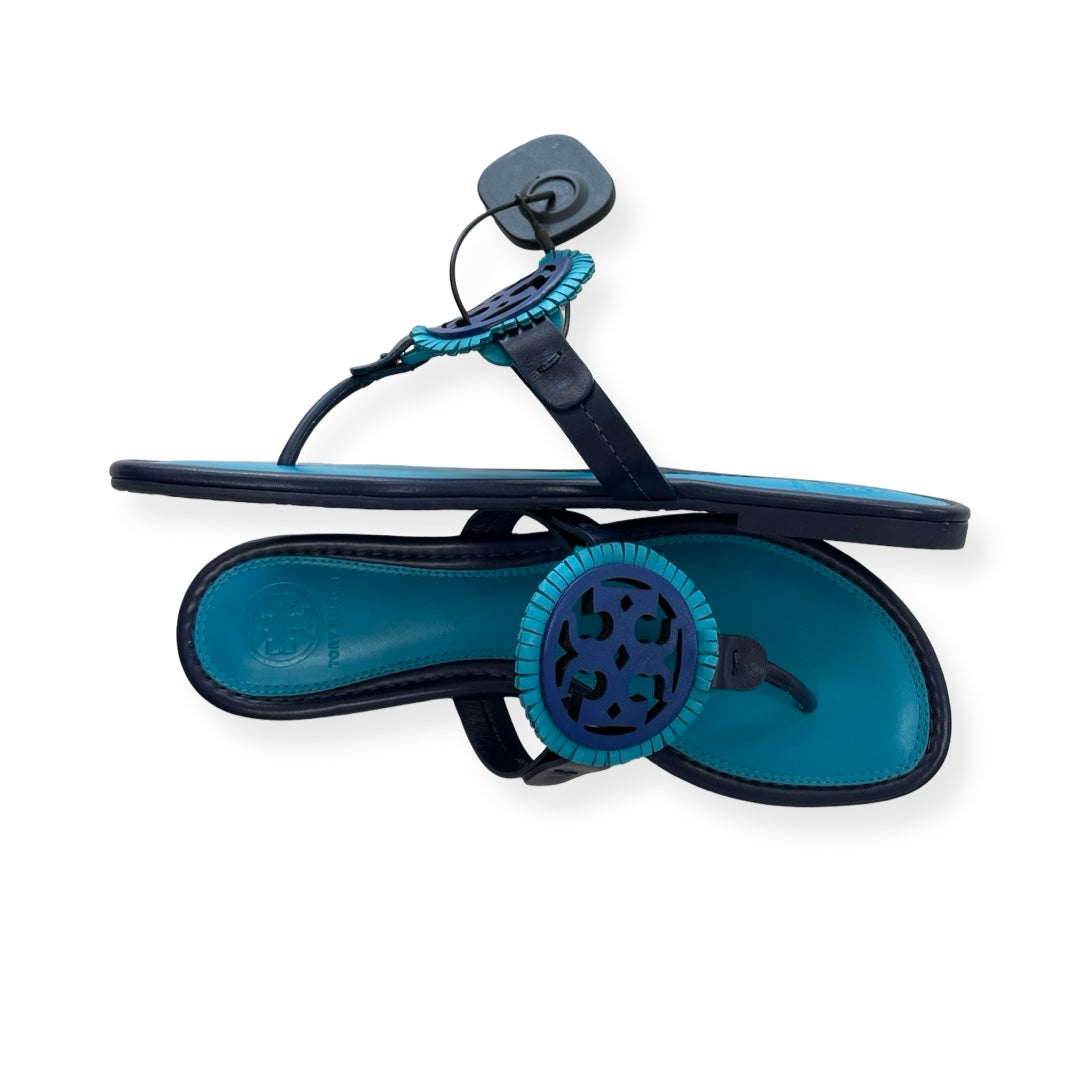 Sandals Designer By Tory Burch In Blue, Size:7.5
