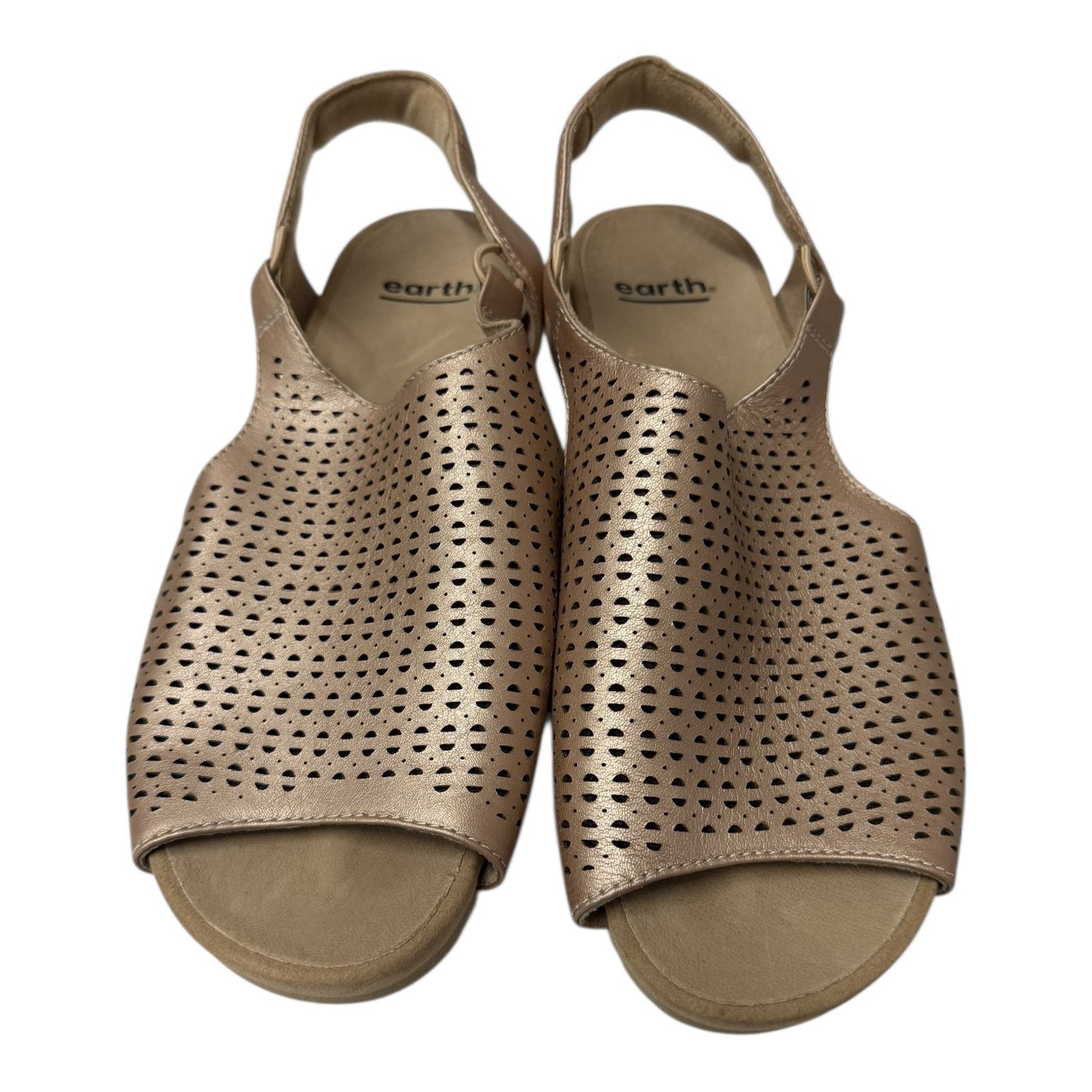 Sandals Flats By Earth In Rose Gold, Size:9.5