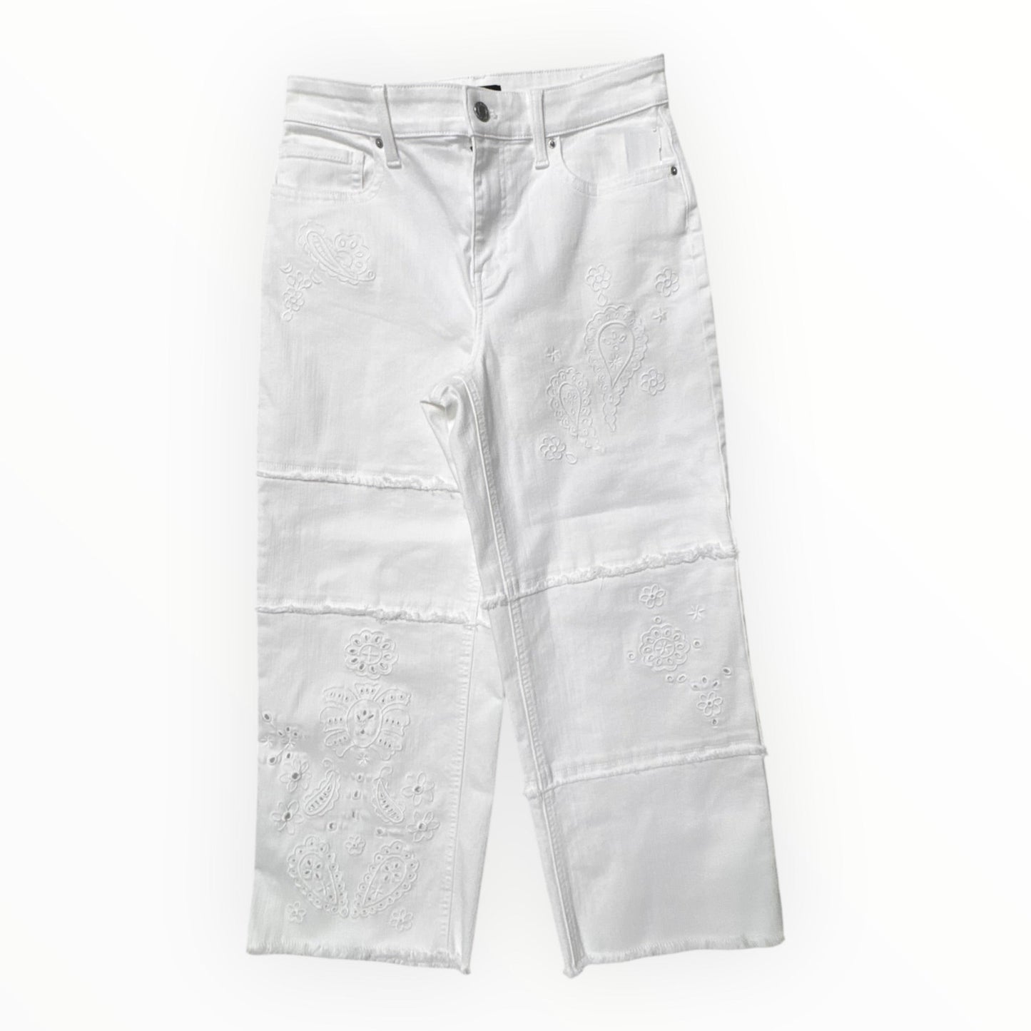 Jeans Wide Leg By Talbots In White, Size:6