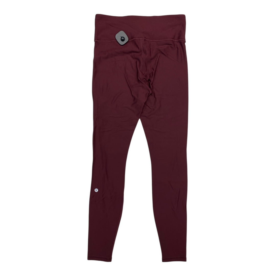 Athletic Leggings By Lululemon In Maroon, Size:8