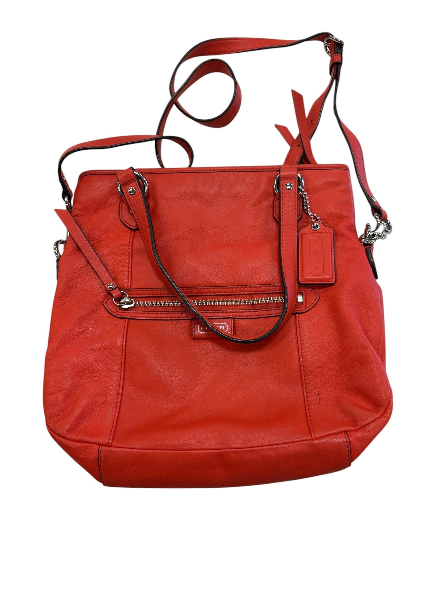 Handbag Designer By Coach In Orange, Size:Medium