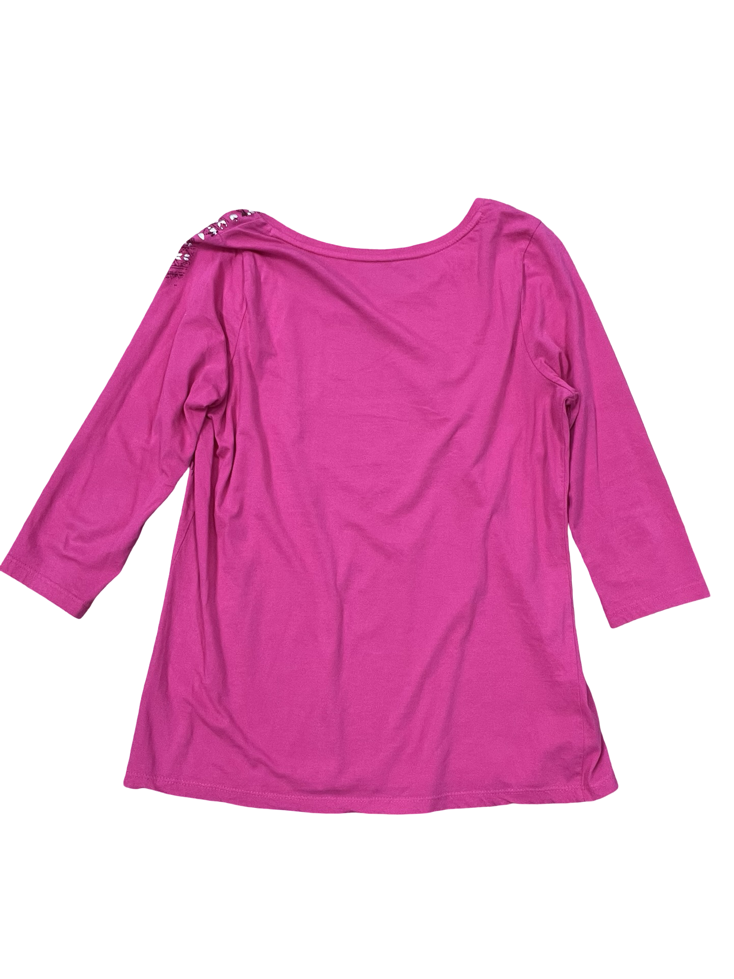 Top 3/4 Sleeve By Relativity In Pink, Size:M